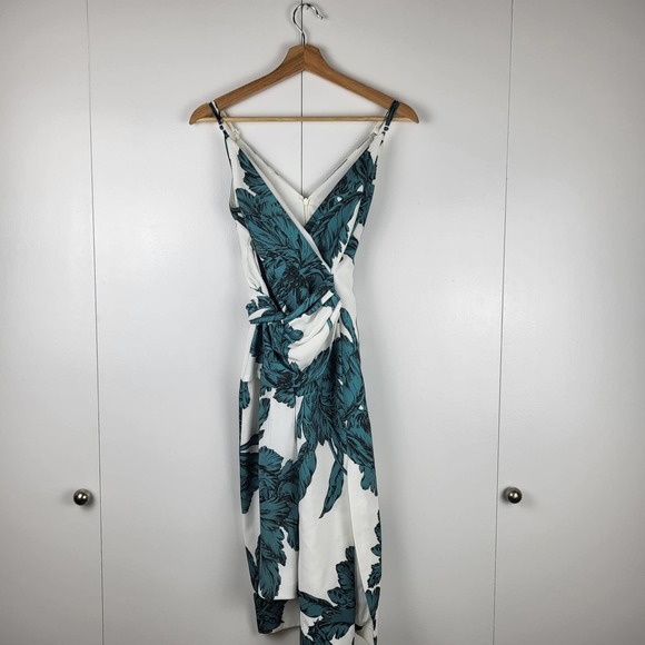 SOLD | C/MEO Collective Tropical Floral Midi Cocktail Dress | XS - Picture 7 of 9